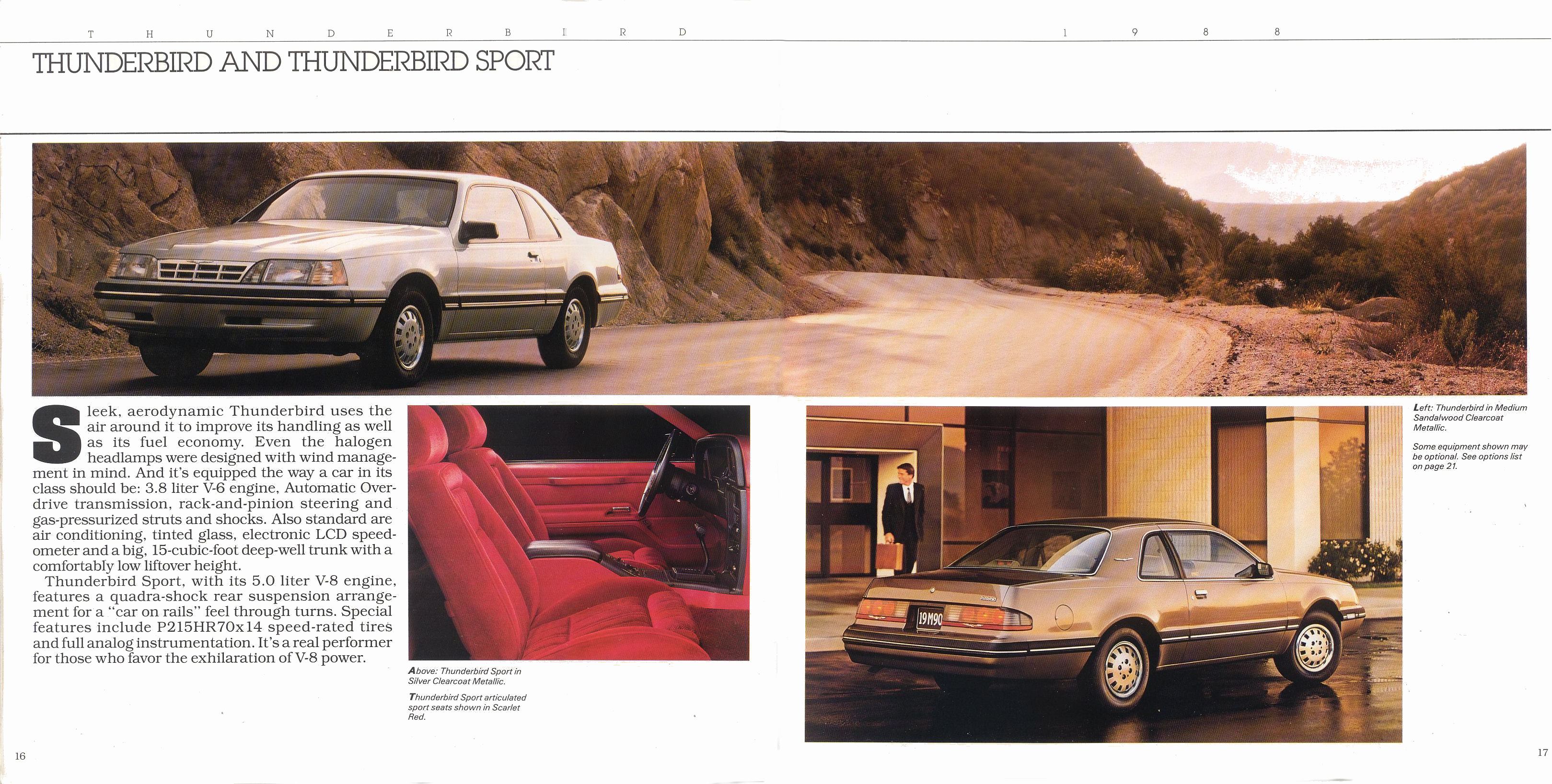 1988 Ford Thunderbird brochure